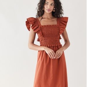 Sea New York Gladys Hand Smocking Short Sleeve Dress